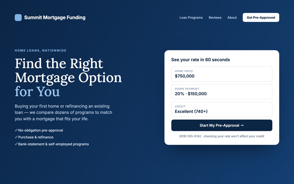 Mortgage broker — redesign